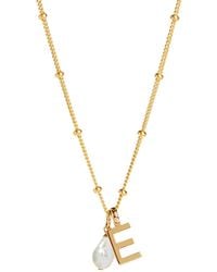Muru - Letter & Freshwater Pearl With Bead Chain - Lyst