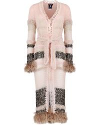 Andreeva - Baby Pink Handmade Knit Cardigan-dress - Lyst