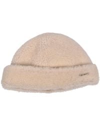 Owen Barry - Neutrals Sheepskin Hat Cream Beanie - Lyst