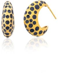 Milou Jewelry - Perforated Hoop Earrings - Lyst