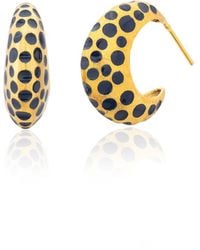 Milou Jewelry - Perforated Hoop Earrings - Lyst