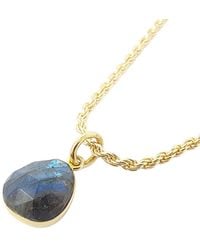 Harfi - Statement Vermeil Plated Labradorite Gemstone Crystal Rope Necklace - Lyst