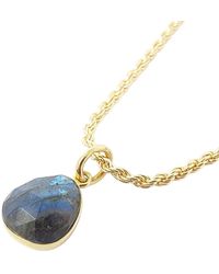 Harfi - Statement Vermeil Plated Labradorite Gemstone Crystal Rope Necklace - Lyst