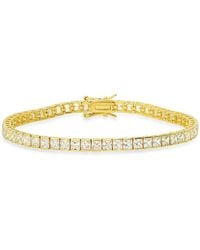 Kylie Harper - Princess Cut Diamond Cz Tennis Bracelet - Lyst