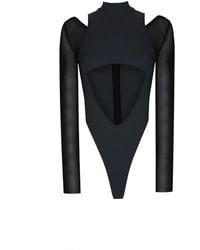 No'design - Long Sleeve Cut-Out Bodysuit - Lyst