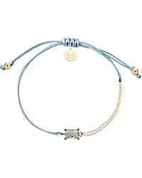 Adriana Pappas Designs - Cz Emerald Cut Bracelet On Colored Cord - Lyst