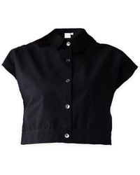 REISTOR - Oversized Crop Shirt - Lyst