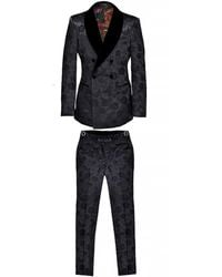 DAVID WEJ - Atticus Double Breasted Jacquard Velvet Shawl Lapel Tuxedo – - Lyst