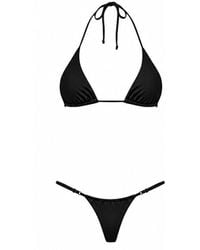 Dear Lover - Obsidian Thong Bikini Set - Lyst