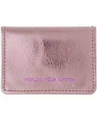 VIDA VIDA - Worlds Your Oyster Metallic Leather Travel Card Holder - Lyst