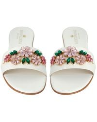 DAMAPREZIOSA - Flora Bouquet Jewel Mule Sandal - Lyst