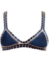 Luxsea Swimwear - Tahiti Lurex Crochet Bikini Top - Lyst