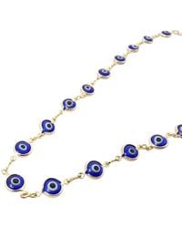 Harfi - Evil Eye Charm Plated Protection Necklace - Lyst