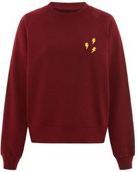 blonde gone rogue Flash Organic Sweatshirt In Burgundy - Red