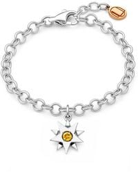 Unaloe - Starburst Gemstone Charm Bracelet – Sterling - Lyst