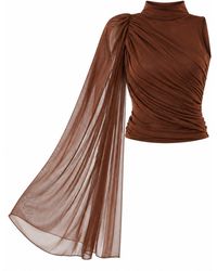 34B - Lana Cape Blouse - Lyst