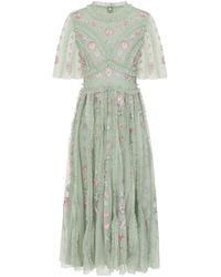 Frock and Frill - Anthea Floral Embroidered Midi Dress - Lyst