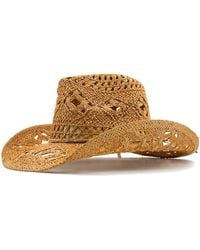 Chanel Joan Elkayam - Handmade Natural Straw Western Cowboy Hat - Lyst