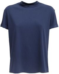 Julia Allert - Mock Neck Rolled Sleeve T-Shirt – - Lyst