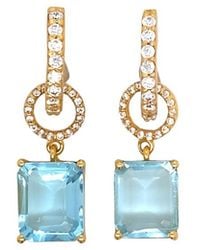 GEM BAZAAR - Anna Topaz Drop Earrings - Lyst