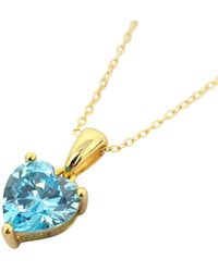 Harfi - Topaz December Birthstone Love Heart Necklace - Lyst