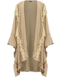 Zhenabia - Neutrals Sidra Poncho - Lyst