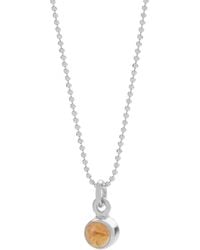 Nellou Jewellery - Gem Dot Citrine Birthstone Necklace November Sterling - Lyst