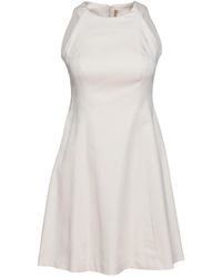 Conquista - ' A Line Sleeveless Sand Dress - Lyst