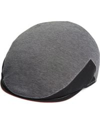 Dasmarca Hats - Dasmarca Brody Charcoal Cotton Summer Flat Cap With Bright Coloured Under Peak - Lyst