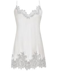 Avenue 8 - Silk Lace Detailed Mini Cami Dress - Lyst