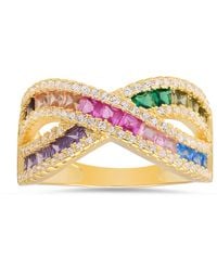 Kylie Harper - Multi-Color Sapphire Crossover Ring - Lyst