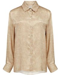 Lily Rou - Neutrals Silk Ripple Relaxed Shirt - Lyst