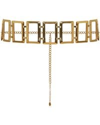 ANTONINIAS - Squera Wide Metal Waist Chain Belt - Lyst