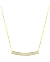 Spero London - Sterling Concave Bar Necklace - Lyst