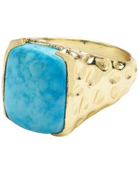 YAA YAA LONDON - 'happy' Turquoise Gemstone Gold Ring - Lyst