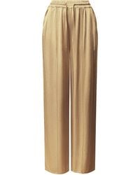James Lakeland - Camel Wide-Leg Drawstring Trousers - Lyst
