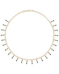 Linda Fiore - Amalei 18K Vermeil Necklace With Dark Enamel - Lyst