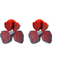 Nana Watanabe - Click Flora Folded Dimensional Embroidered Earrings - Lyst