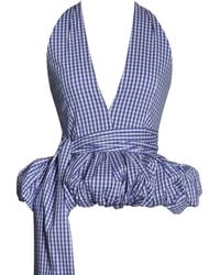 Miss Circle New York - Ilene & Checkered Bubble Hem Halter Top - Lyst