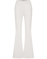 NAZLI CEREN - Marylebone Crepe Flared Trousers In Vanilla Ice - Lyst