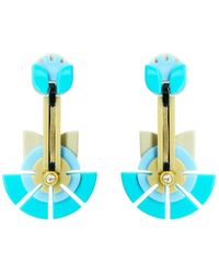Gissa Bicalho - Neutrals Handmade Acrylic Earring Pending Geo Flower - Lyst