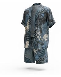 ORIGIN OF HEARTS - Neutrals Nira Resort Satin Kimono Co-Ord Set - Lyst