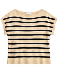 Bel Cashmere - Neutrals Gabrielle Striped Top - Lyst