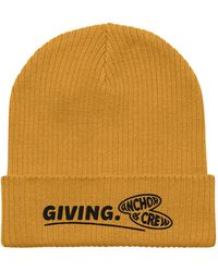 Anchor and Crew - Mustard Giving Gen. Organic Cotton Embroidered Beanie - Lyst