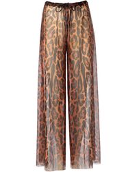 Rodasoleil Smart Swimwear - Tan-Through Mesh Lightweight Beach Pants Leopard - Lyst