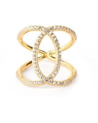 Seven Saints - Ascension Criss Cross Ring, Over Sterling, Topaz - Lyst