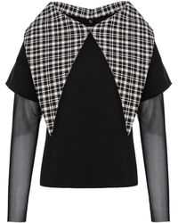 Larisa Dragna - Chest Cotton Blouse With Detachable Collar - Lyst