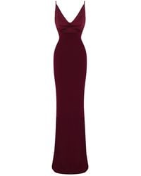 Herfetch - Neutrals Maxi Plum Dress-Burgundy - Lyst
