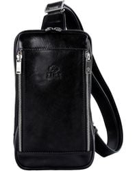 Time Resistance - Leather Sling Bag Chest Bag - Lyst