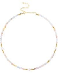 Olivia Le - Morganite Heart Beaded Necklace - Lyst